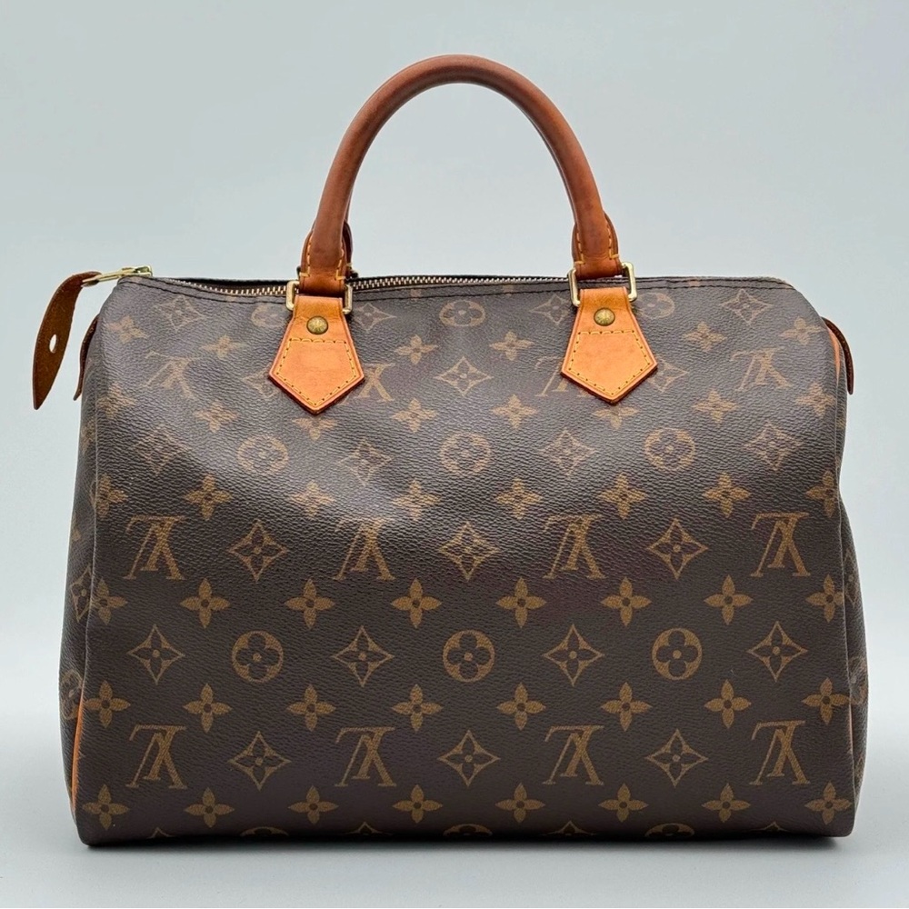 Louis Vuitton Canvas Top Handle Bag Speedy Bandouliere Bag Monogram 30